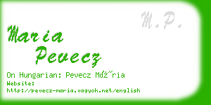 maria pevecz business card